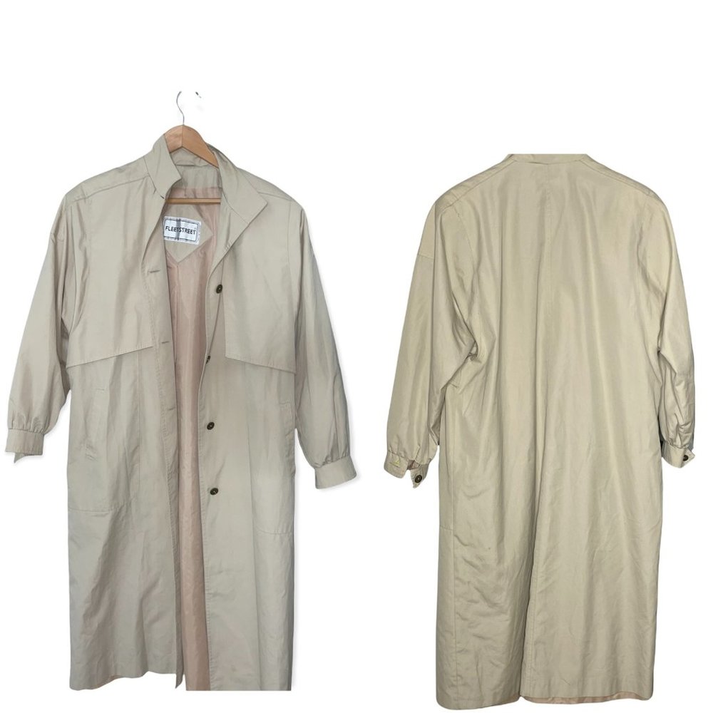 𝐕𝐈𝐍𝐓𝐀𝐆𝐄 Fleet Street Tan Classic Trench Coat Jacket Size 3X